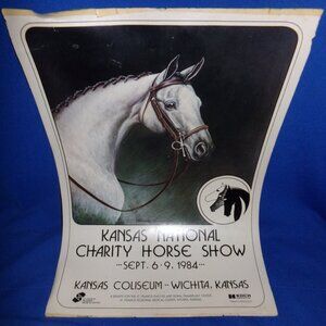 Vintage Kansas National Charity Horse Show Poster - Original - 1984 - Wichita